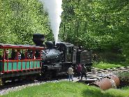 Letting off steam, taking on water.